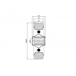 Metallgummirad Ø 140 mm mit Montage-Set