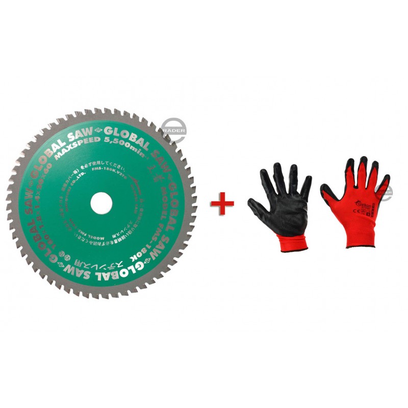 Japanisches Sägeblatt zum Schneiden von Edelstahl 180 x 1.8/1.4 x 20mm / 60 Zahne CERMET / FMS-180K