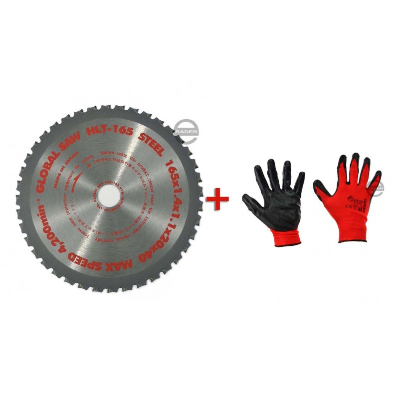 Japanisches Stahlsägeblatt  165 x 1.4/1.1 x 20mm / 40 Zähne, CERMET