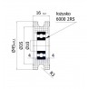 Seilrolle Ø 45mm für Seil 6mm / C45/6L