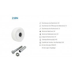 Polyamidräder Ø 125 mm mit Montage-Set / 21BN
