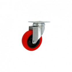 Möbelrad 75 mm, Lenkrolle mit Platte, Tragfähigkeit 70kg  / M72TPU