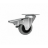 Möbelrad 50 mm, Lenkrolle mit Platte und Bremse, Tragfähigkeit 40kg / M52TPUH