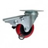 Möbelrad 50 mm, Lenkrolle mit Platte und Bremse, Tragfähigkeit 40kg / M52TPUH