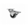 Möbelrad 50 mm, Lenkrolle mit Platte und Bremse, Tragfähigkeit 40kg / M52TPUH