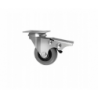 Möbelrad 75 mm, Lenkrolle mit Platte und Bremse, Tragfähigkeit 70kg, Kugellager / M72TPULH