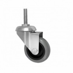 Möbelrad 50 mm, Lenkrolle mit Zapfen M12, Tragfähigkeit 40kg / M54TPU*M12