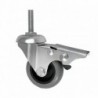 Möbelrad 50 mm, Lenkrolle mit Zapfen M8 mit Bremse, Tragfähigkeit 40kg / M54TPUH*M8