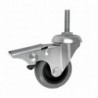 Möbelrad 50 mm, Lenkrolle mit Zapfen M10 mit Bremse, Tragfähigkeit 40kg / M54TPUH*M10