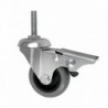 Möbelrad 50 mm, Lenkrolle mit Zapfen M10 mit Bremse, Tragfähigkeit 40kg / M54TPUH*M10