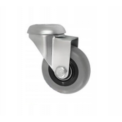 Möbelrad 50 mm, Lenkrolle mit Rückenloch, Tragfähigkeit 45kg / M57TPU