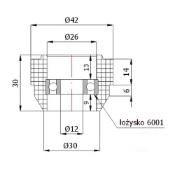 Rolle Ø 43 mm für Schiebetore