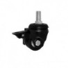 Möbelrolle, 50 mm, Polyamid, schwarz, Lenkrolle mit Zapfen M16 und Bremse, N: 300 kg / M54BNWH*M16