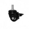 Möbelrolle, 50 mm, Polyamid, schwarz, Lenkrolle mit Zapfen M16 und Bremse, N: 300 kg / M54BNWH*M16