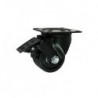 Möbelrolle, 75 mm, Polyamid, schwarz, Lenkrolle mit Bremse, N: 600 kg / M72BNWH