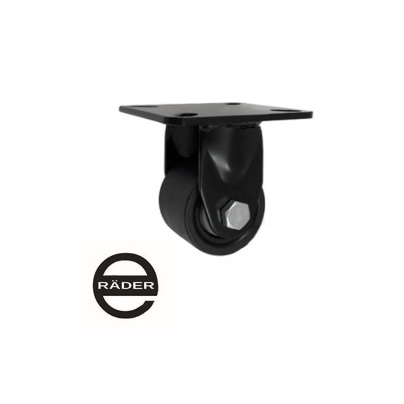 Möbelrolle, 50 mm, Polyamid, schwarz, Bockrolle, N: 300 kg / M53BNW