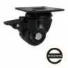 Möbelrolle, 50 mm, Polyamid, schwarz, Lenkrolle mit Bremse, N: 300 kg / M52BNWH