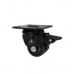 Möbelrolle, 50 mm, Polyamid, schwarz, Lenkrolle mit Bremse, N: 300 kg / M52BNWH