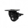 Möbelrolle, 50 mm, Polyamid, schwarz, Lenkrolle mit Bremse, N: 300 kg / M52BNWH