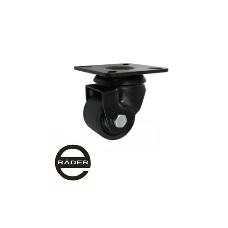 Möbelrolle, 50 mm, Polyamid, schwarz, Lenkrolle, N: 300 kg / M52BNW