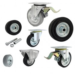 Metallgummirad Ø 140 mm mit Montage-Set