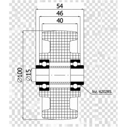 Polyamidräder Ø 100 mm T: 400kg / 10BN
