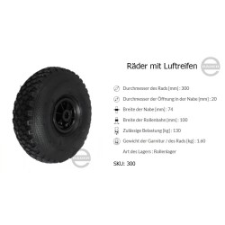 Luftrad Ø 300 mm 4.00-4/300 / 300