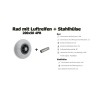 Luftrad Ø 200 mm 200x50 4PR mit Grauem Reifen / 200ŁS_T12-62,8