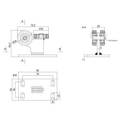 Rollenwagen mit 3 Rollen, ohne Höhenverstellung