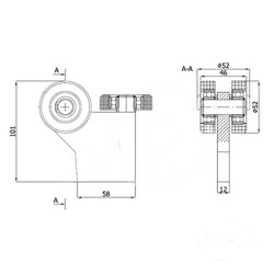 Rollenwagen mit 3 Rollen mit Flacheisen