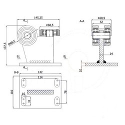 Rollenwagen mit 3 Rollen, ohne Höhenverstellung