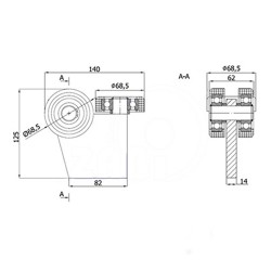 Rollenwagen mit 3 Rollen mit Flacheisen
